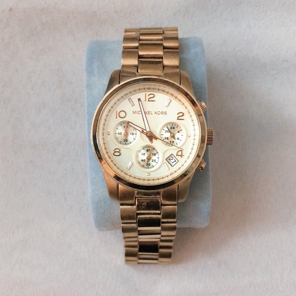 Gold tone Michael Kors watch- USED